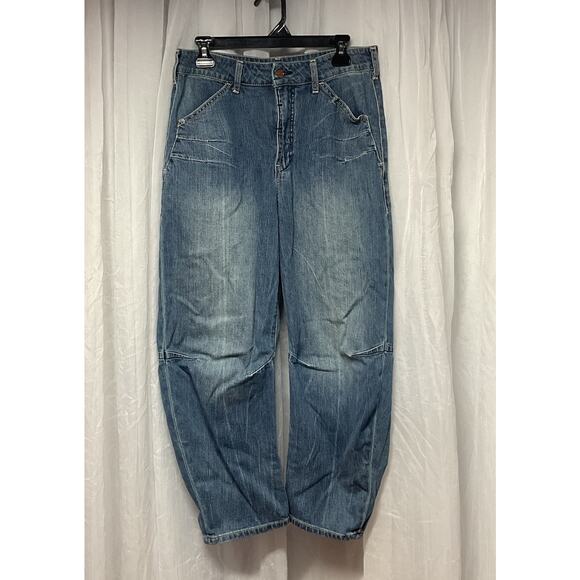 Pilcro by Anthropologie Barrel Jeans Women's High Rise relaxed baggy sz 30 boho